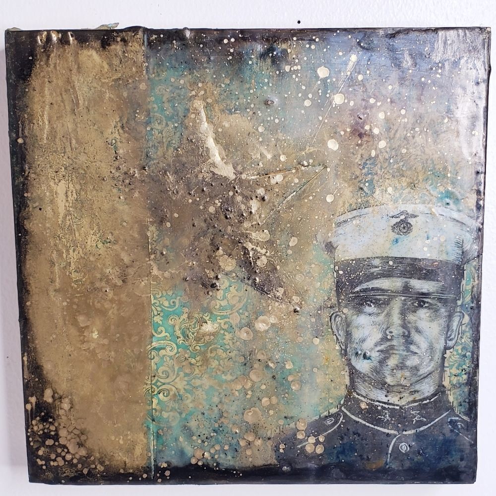 Encaustic painting unique art